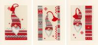 PN-0157032 Набор для вышивания крестом (открытки) Vervaco Christmas elf "Рождественский эльф"