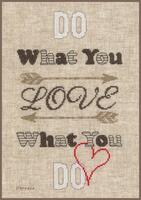фото PN-0158480 Набір для вишивки хрестом Vervaco Do what you love "Роби те що любиш"