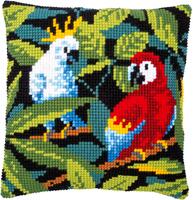 PN-0186881 Набор для вышивания крестом (подушка) Vervaco Tropical Birds "Тропические птицы"