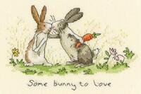XAJ3 Набор для вышивания крестом Some bunny to love "Влюблённый кролик" Bothy Threads