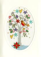 XMAS22 Набор для вышивания крестом (рождественская открытка) Winter Wishes "Зимові побажання" Bothy Threads