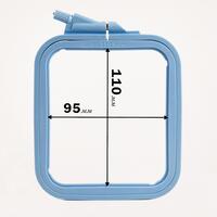фото 170-11 П'яльці-рамка квадрат (пластикові) 110*95мм Nurge (блакитні)